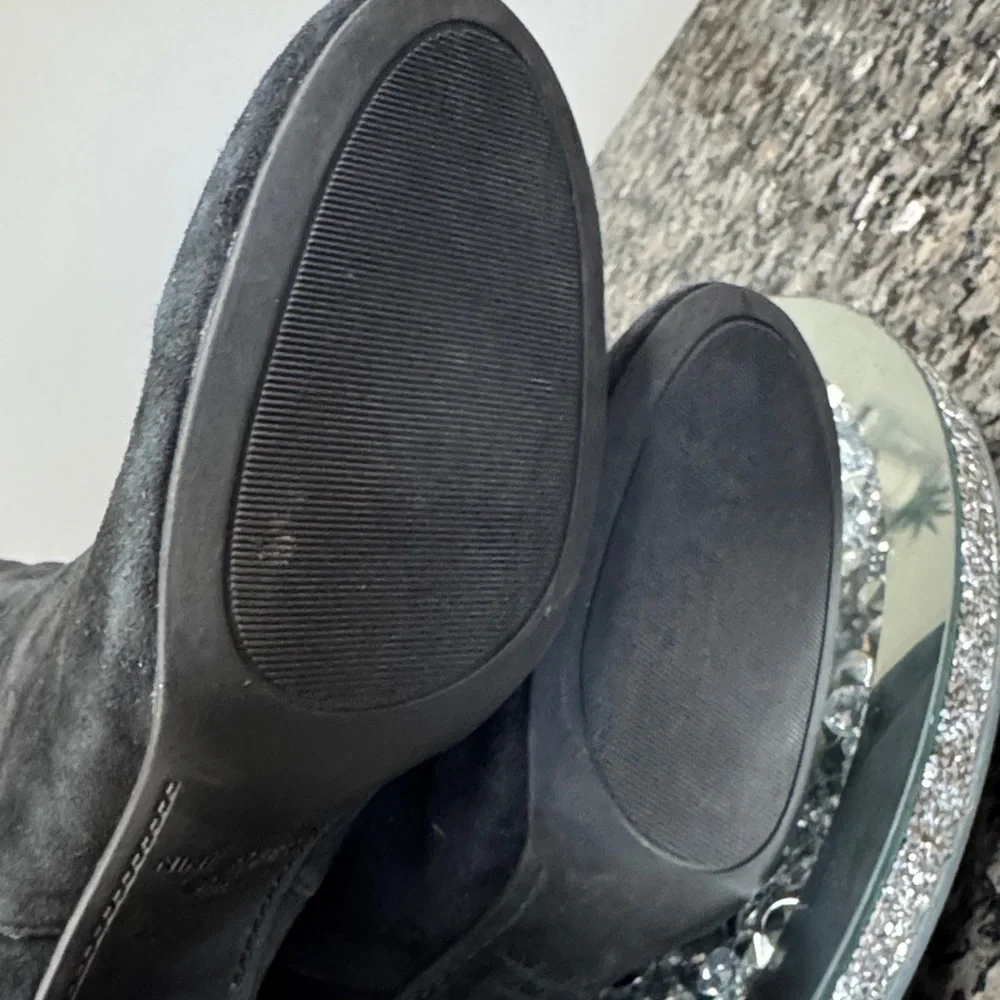 Nine West Black black suede tall Boots 8
